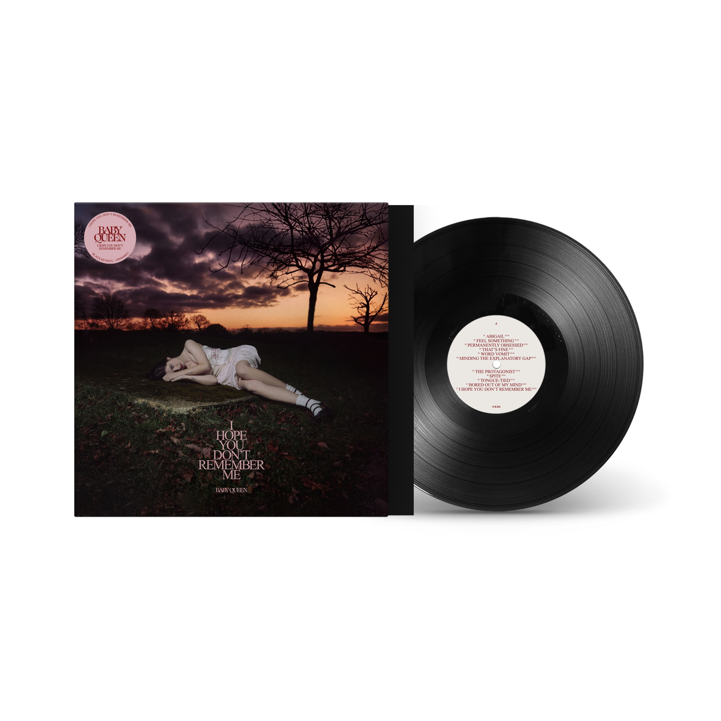 Image of Baby Queen 'I Hope You Don't Remember Me' standard vinyl cover