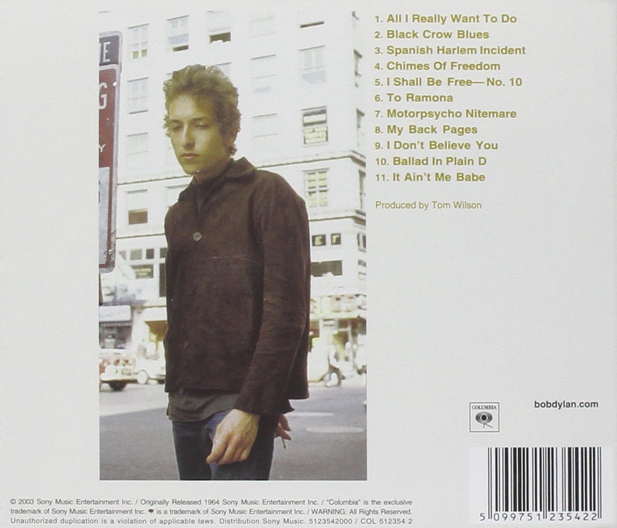 Image of Artwork for Bob Dylan's Another Side Of Bob Dylan (CD)