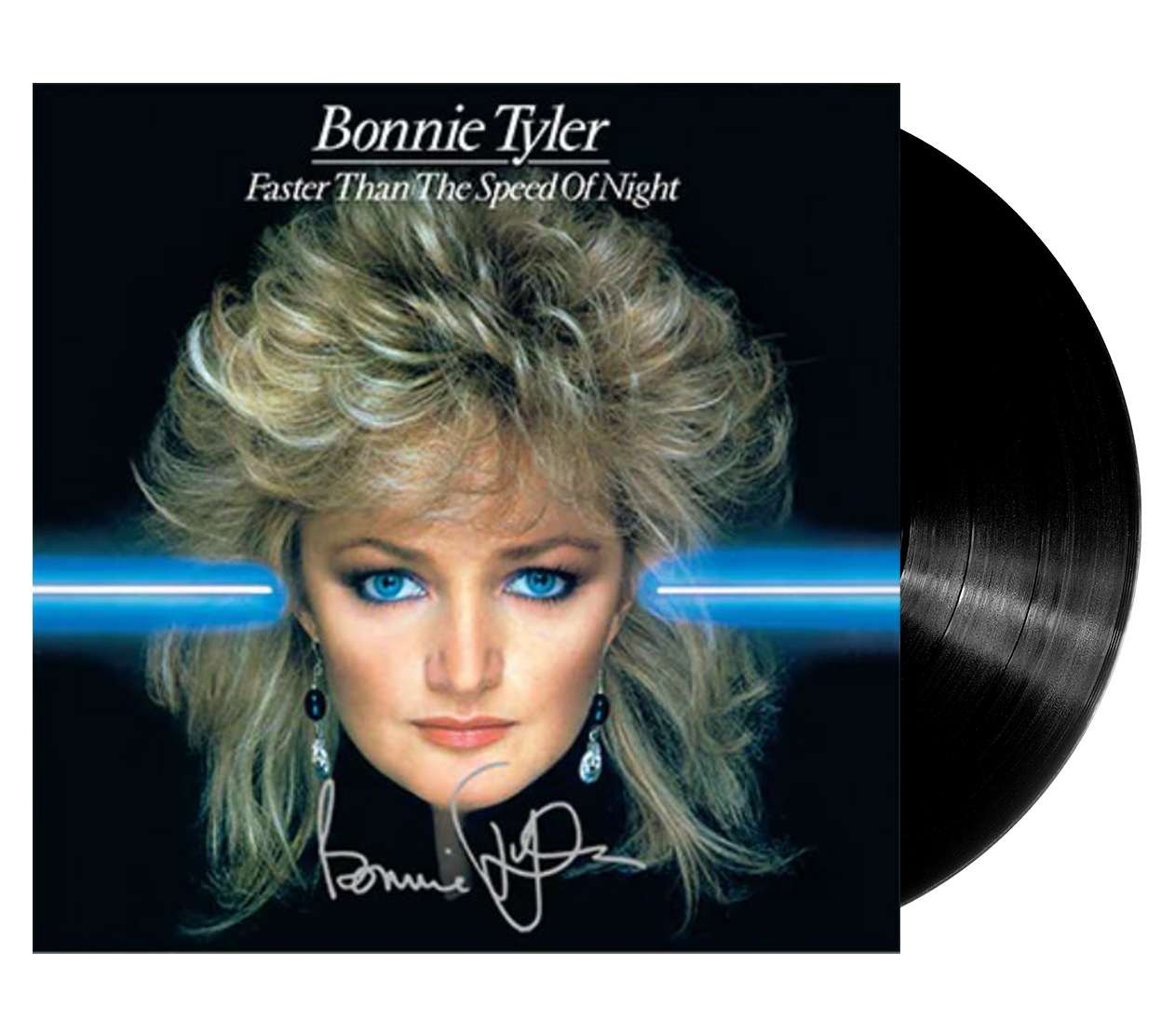 Image of Artwork for Bonnie Tyler's Faster Than the Speed of Night (Signed LP)