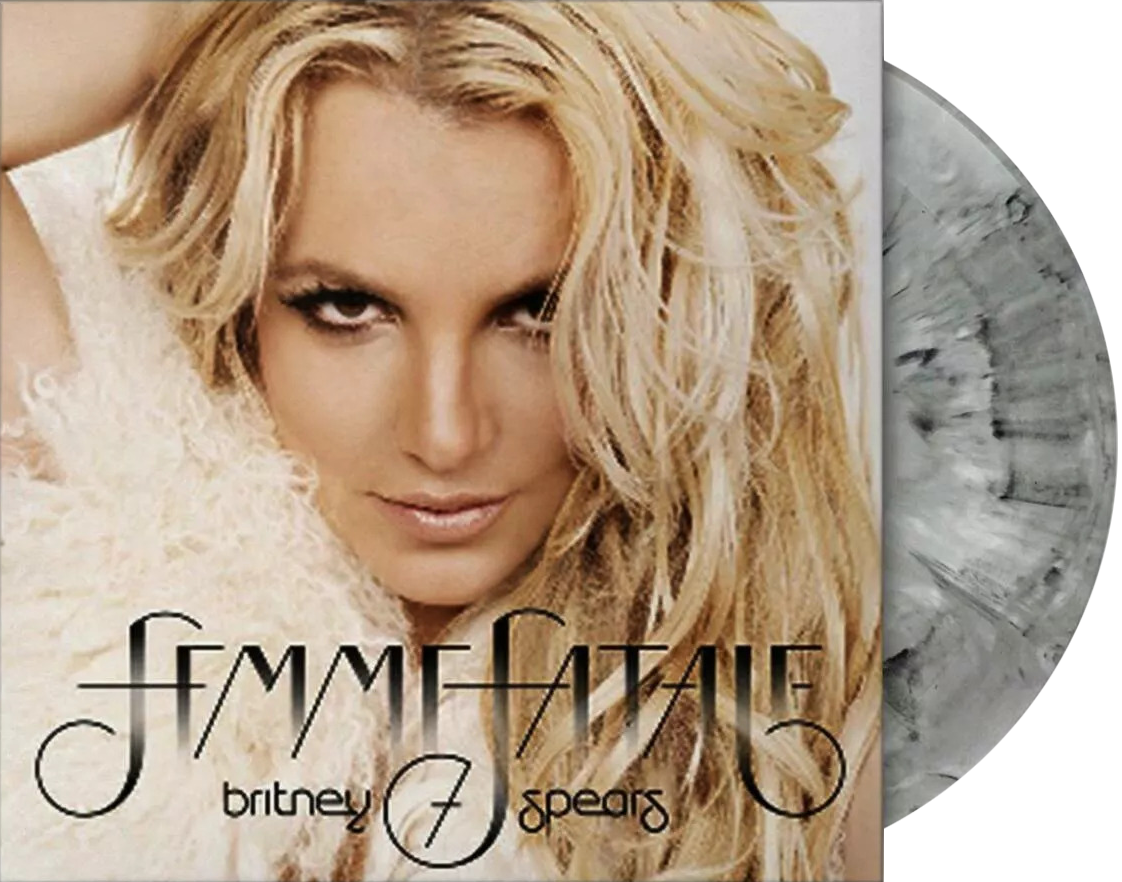 Image of Artwork for Britney Spears's Femme Fatale (Light Grey Marble LP)