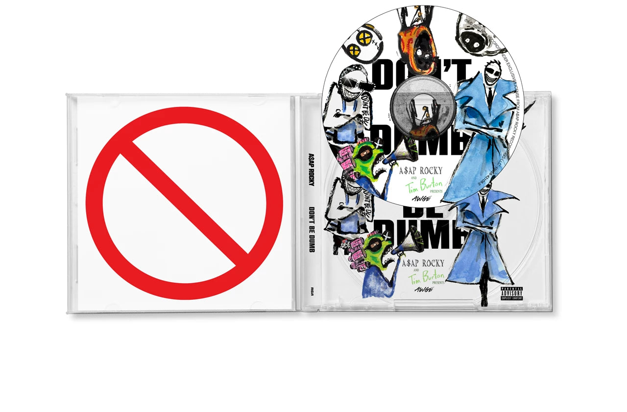 Image of A$AP Rocky Don't Be Dumb CD cover artwork.