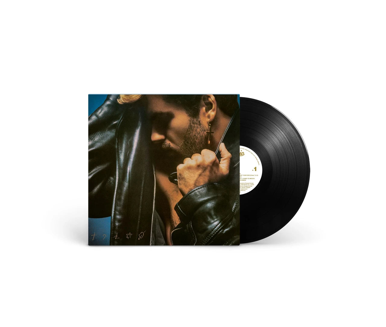 Image of Vinyl record with George Michael's 'Faith' album cover artwork