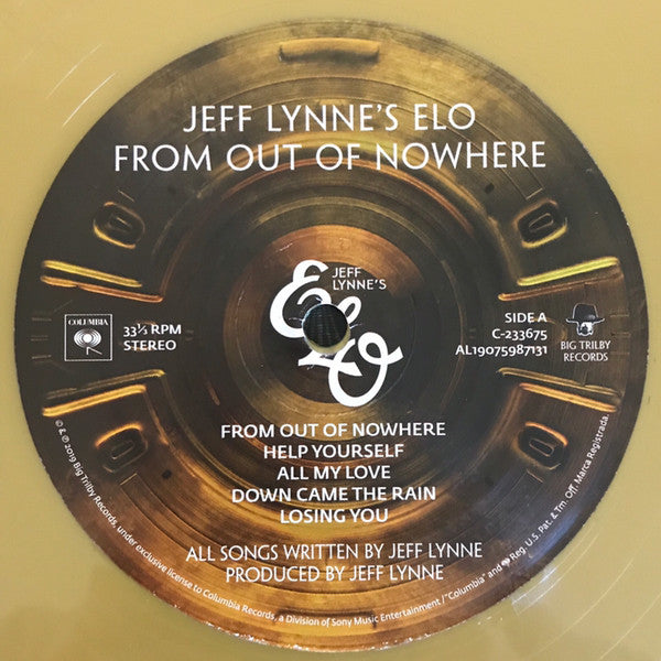Image of Artwork for Jeff Lynne's ELO's From Out of Nowhere (Lenticular Deluxe Gold LP)
