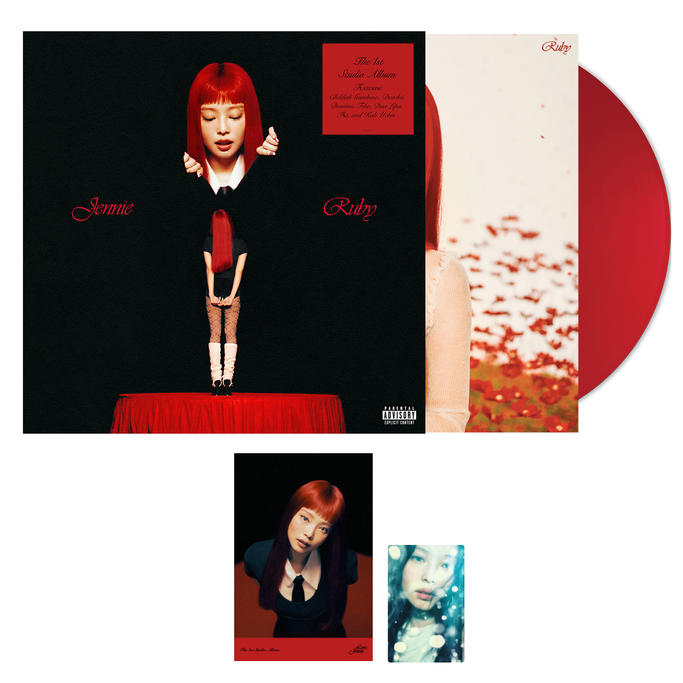 Image of Front image of Jennie - Ruby: Apple red Vinyl LP + insert