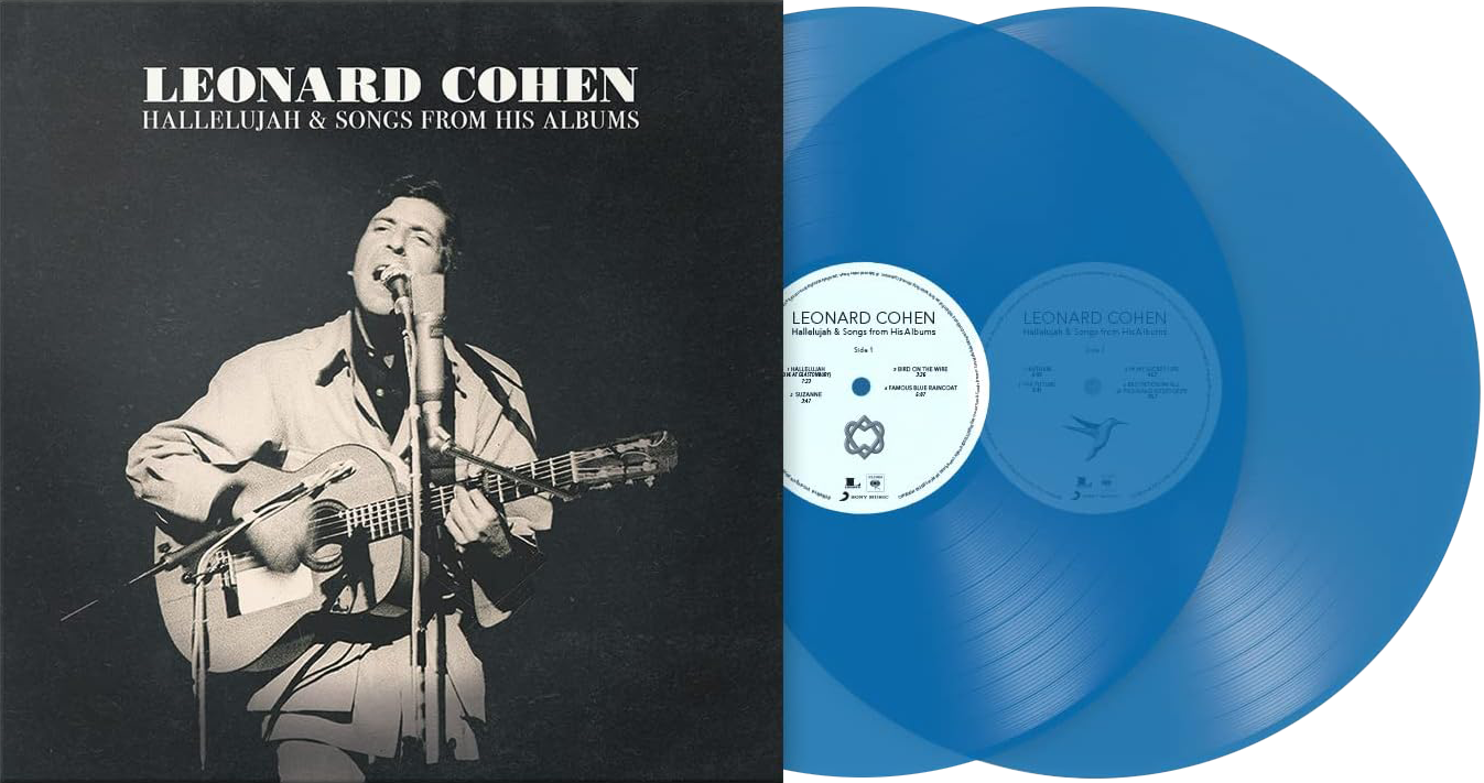 Image of Artwork for Leonard Cohen's Hallelujah & Songs from His Albums (Translucent Blue 2LP)