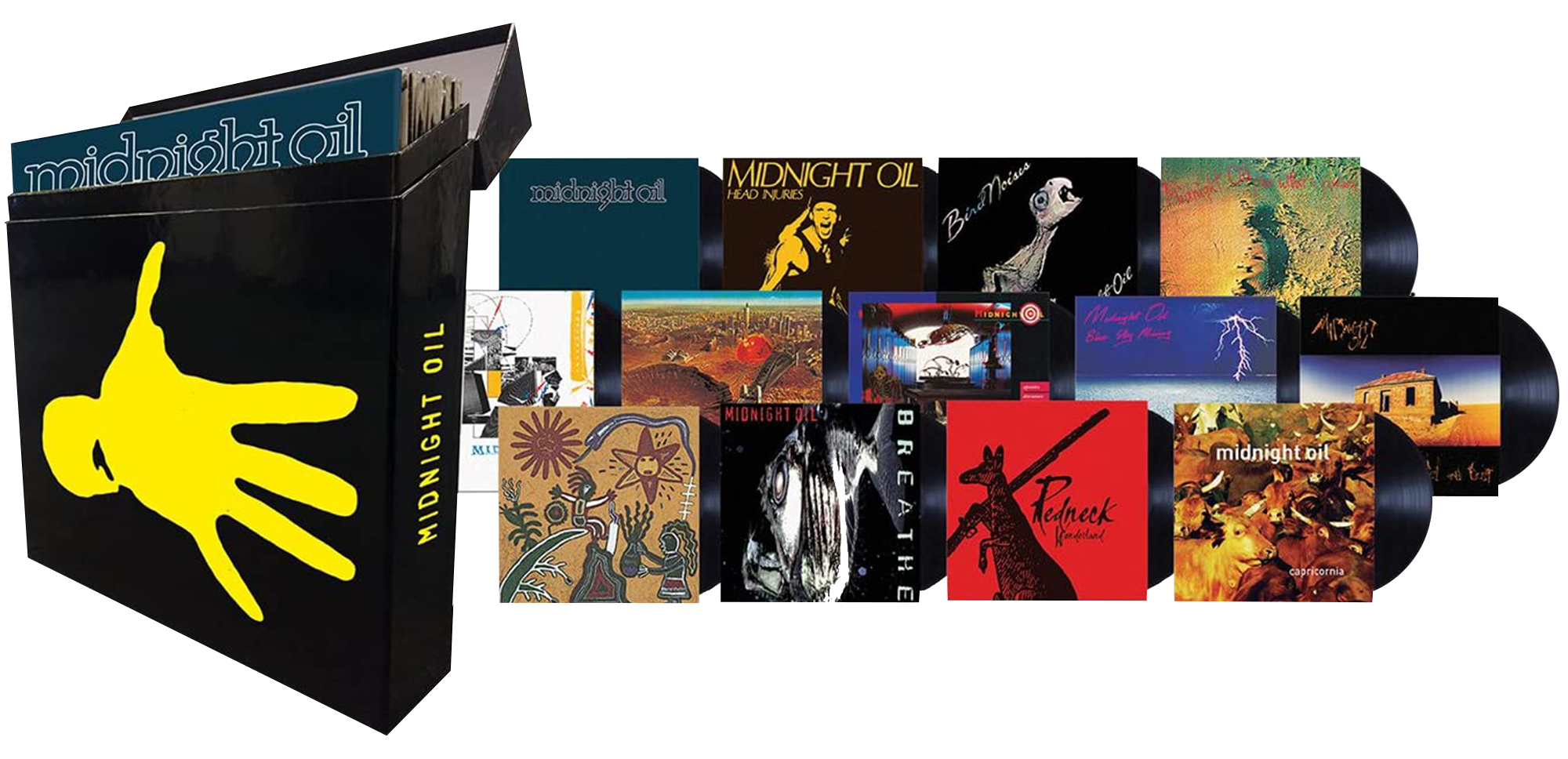 Image of Artwork for Midnight Oil's The Complete Vinyl Box Set (LP)