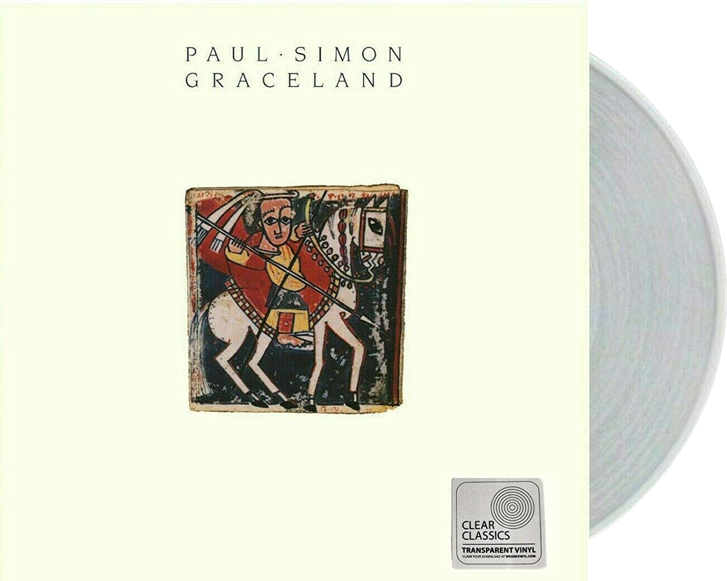 Image of Artwork for Paul Simon's Graceland (Clear LP)