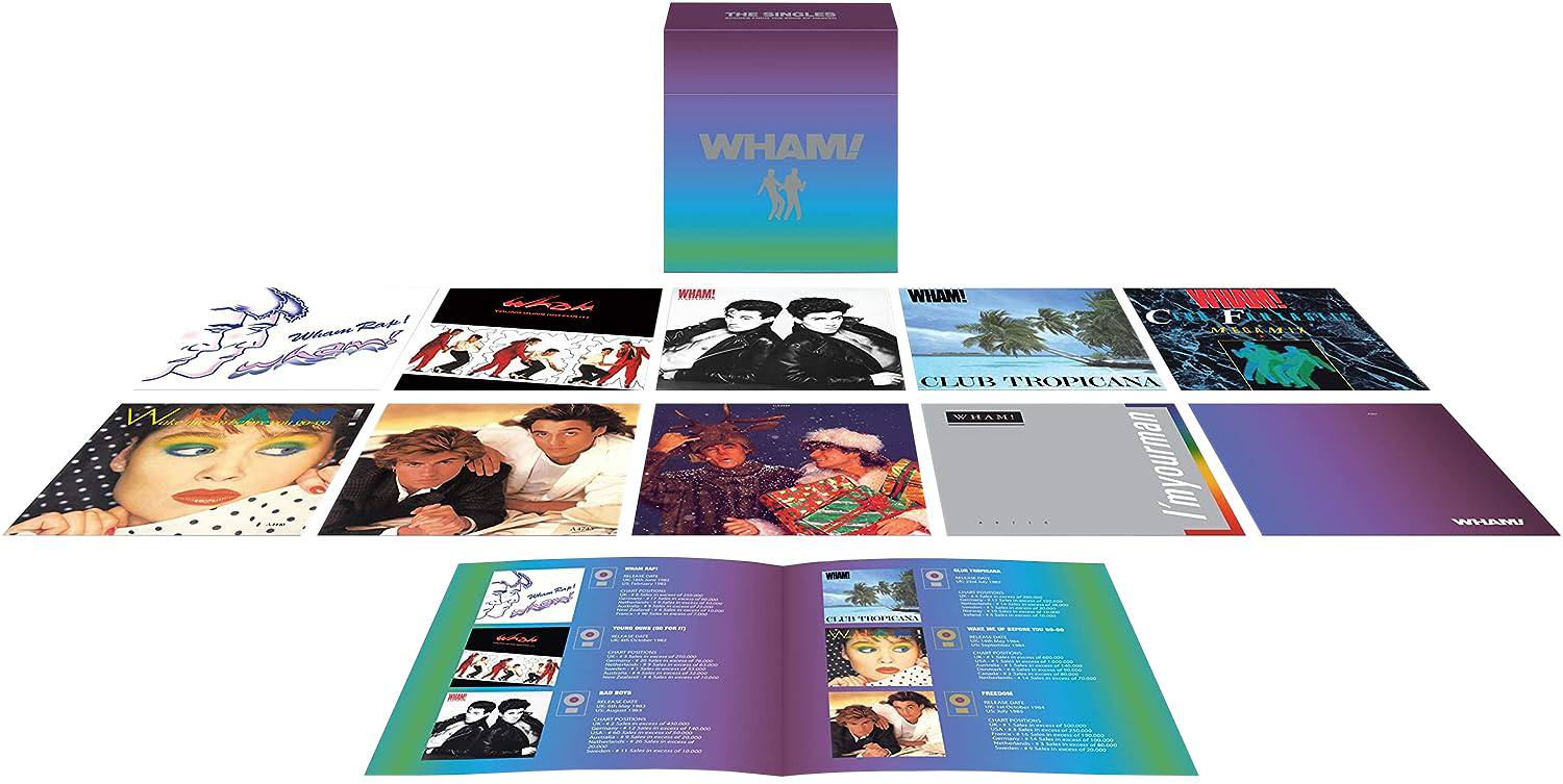 Image of Artwork for Wham!'s The Singles: Echoes from the Edge of Heaven (Exclusive CD + 9 x CD Single Boxset)
