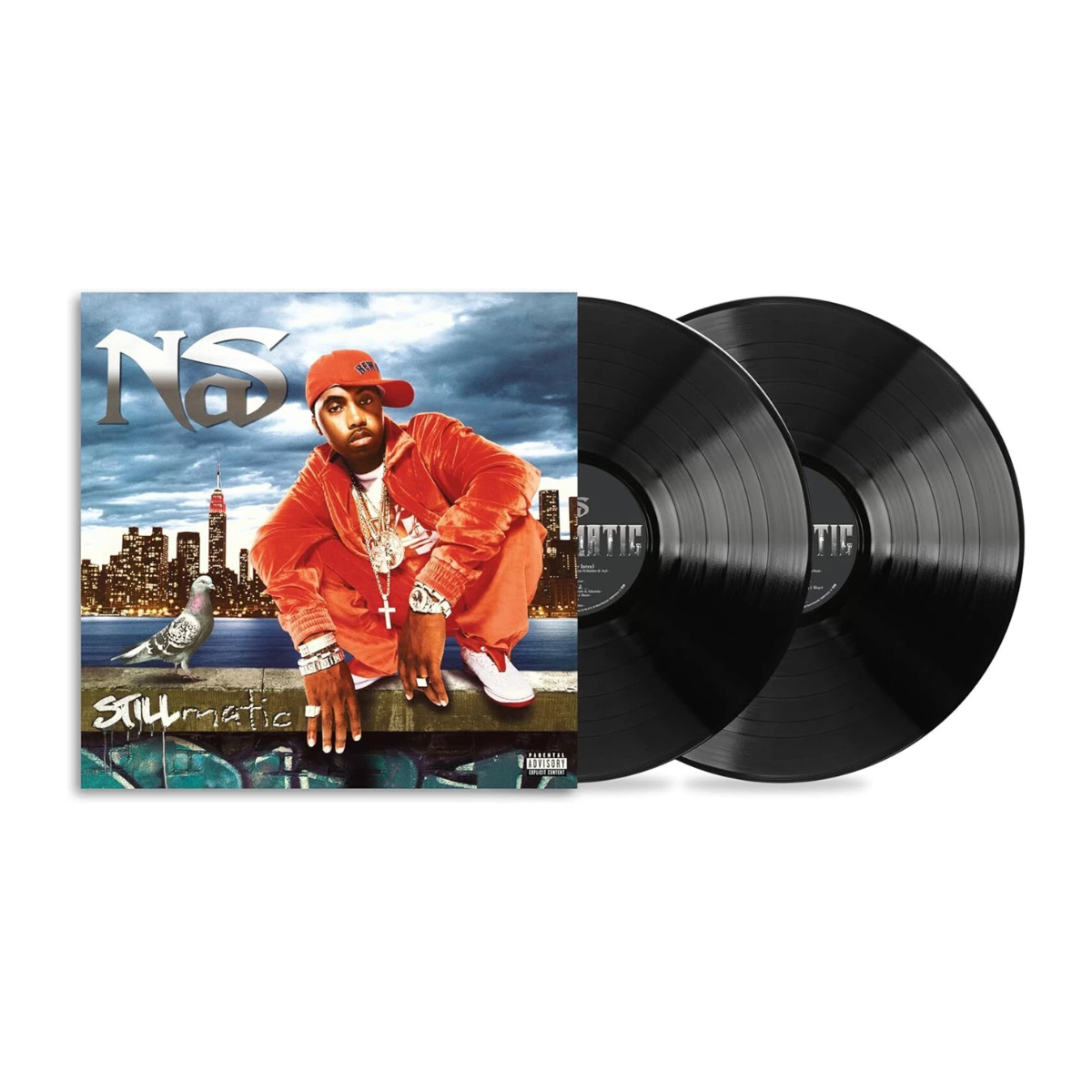 Image of Nas 'Stillmatic' vinyl album cover front.